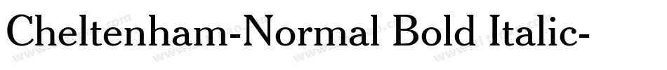 Cheltenham-Normal Bold Italic字体转换